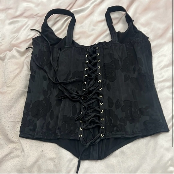 Victoria’s Secret archives black burnt velvet & satin corset 🖤 - Picture 2 of 2